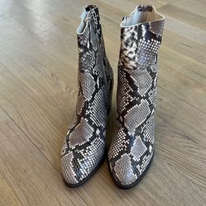 Steve Madden snake print boots